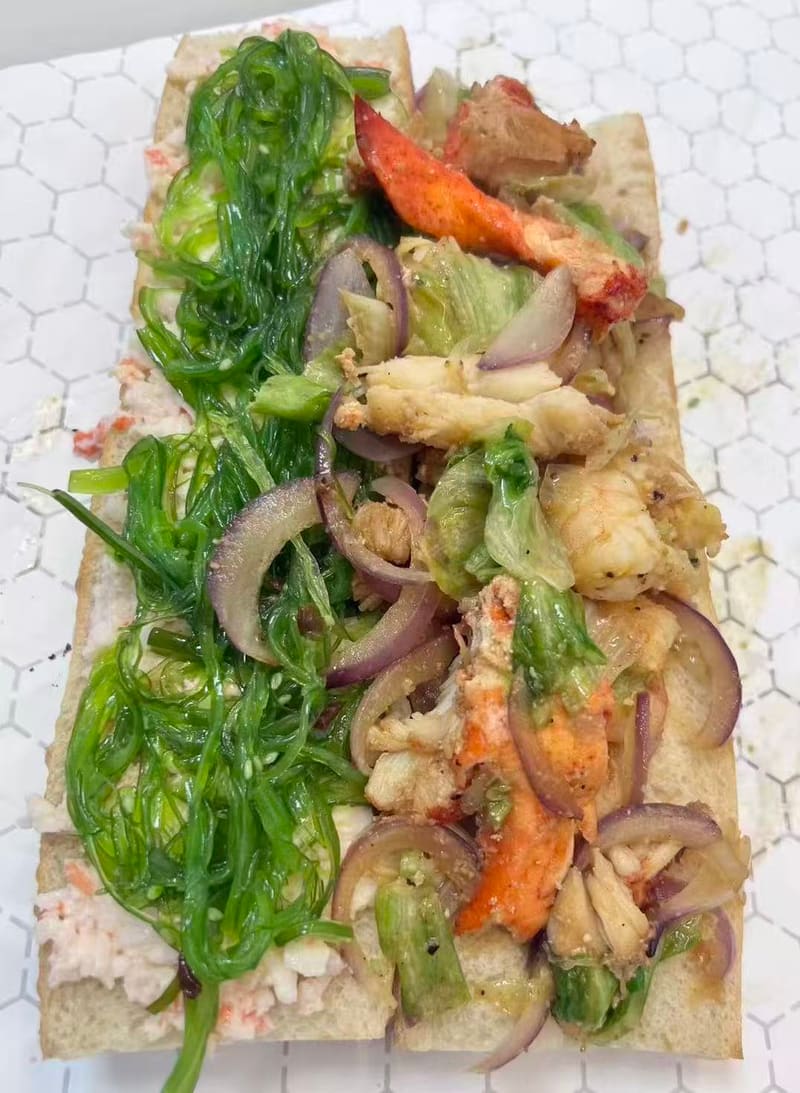 Cajun crawfish poboy
