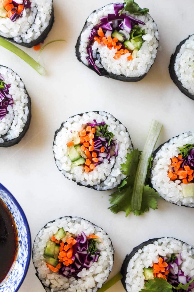 Vegetarian sushi roll